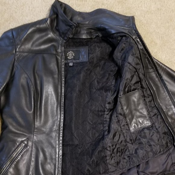 Black leather jacket size S - Picture 6 of 12
